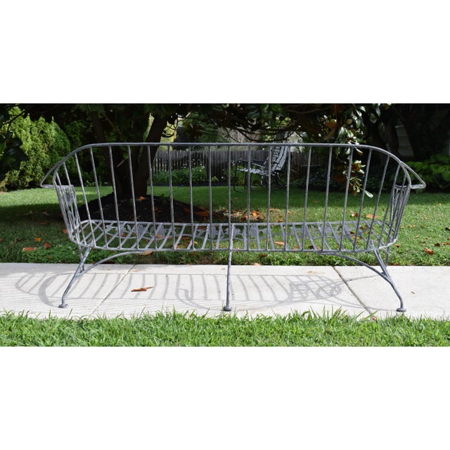 Wrought Iron Faux Bois Sofa in Dogwood Form, Mid-Century Modern For Sale - Image 9 of 13