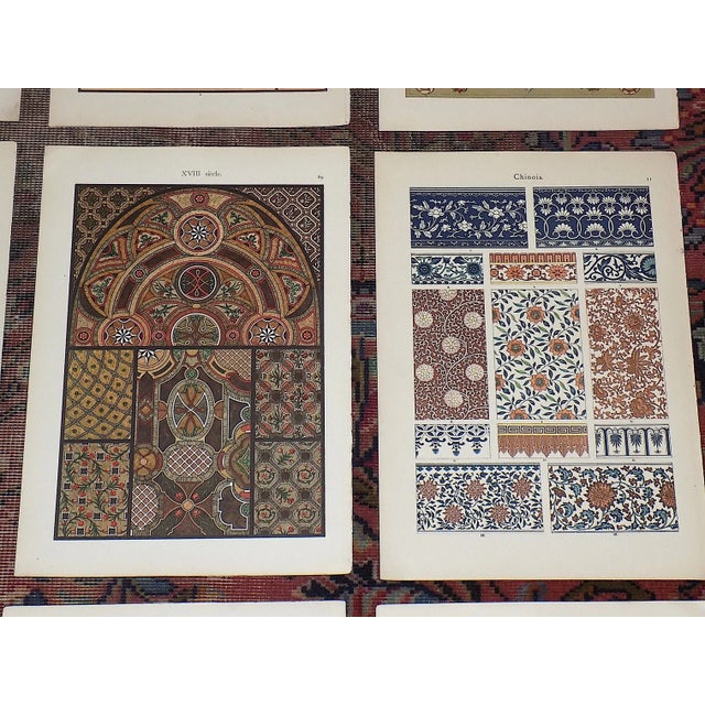 Mid 19th Century Antique 19th Century Folio Size Ornamental Design Lithographs - Matallic Inks - Set of 9 For Sale - Image 5 of 9