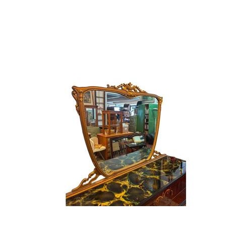 Art Deco Chest of Drawers with Mirror and Nightstands, Italy, 1930s, Set of 3 For Sale - Image 4 of 18