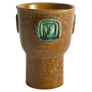 Mustard Brown Stoneware Vase by Aldo Londi for Bitossi, 1960s