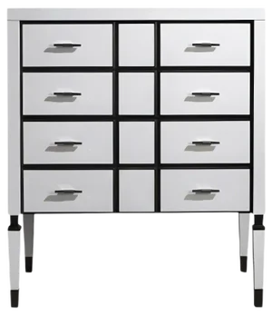 White Finish Chest of Drawers by Jacobo Ventura for CA Spanish Handicraft