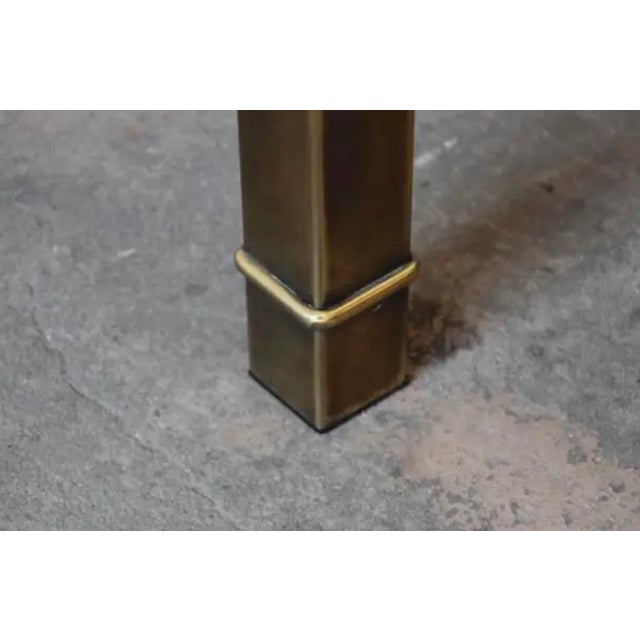 Mastercraft Brass and Glass Console Table, Greek Key Motif For Sale - Image 9 of 9