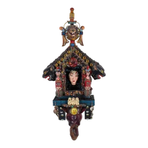 1990s Hilda the Numerologist, Eclectic Wall Sculpture, by Judy Onofrio