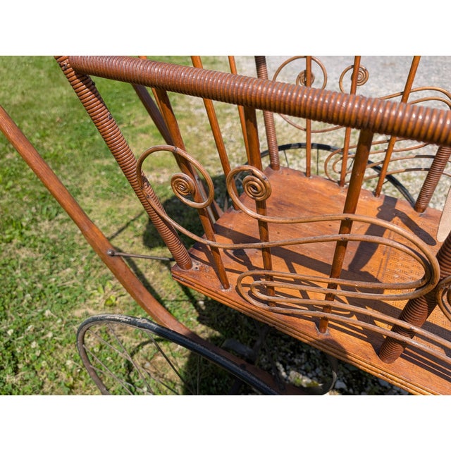 Antique Victorian Perambulator Carriage Go-Cart With Umbrella the Kinley 1870s Rare For Sale - Image 13 of 18