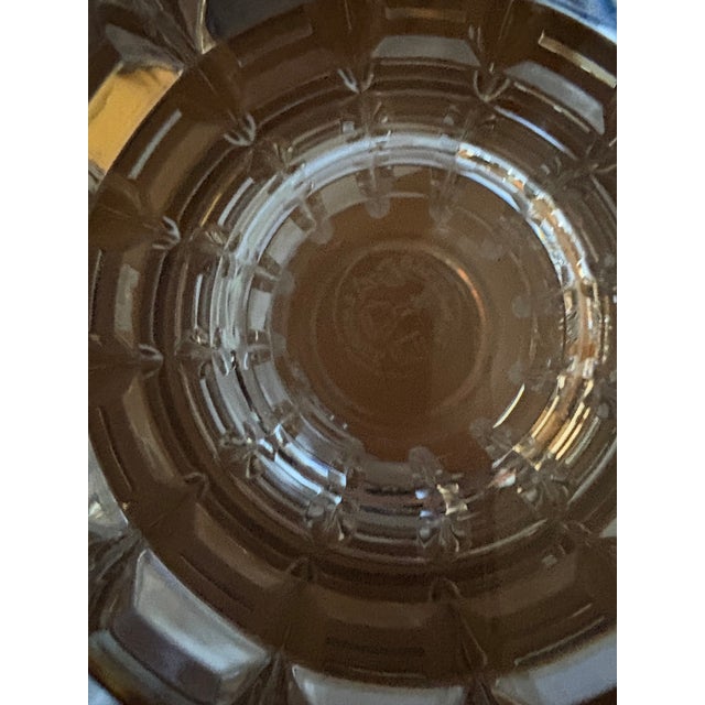 Baccarat Vintage Heavy Baccarat Cut Crystal Nelly Geometric Vases —A Pair For Sale - Image 4 of 7