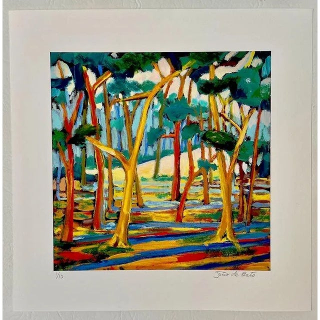 Paper Giclee Print of en Plein Air Painting of a Eucalyptus Grove “Two Yellow Trees” by João De Brito For Sale - Image 7 of 9