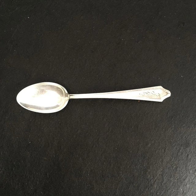 Art Deco Style Sterling Silver Demitasse Spoon For Sale - Image 4 of 6