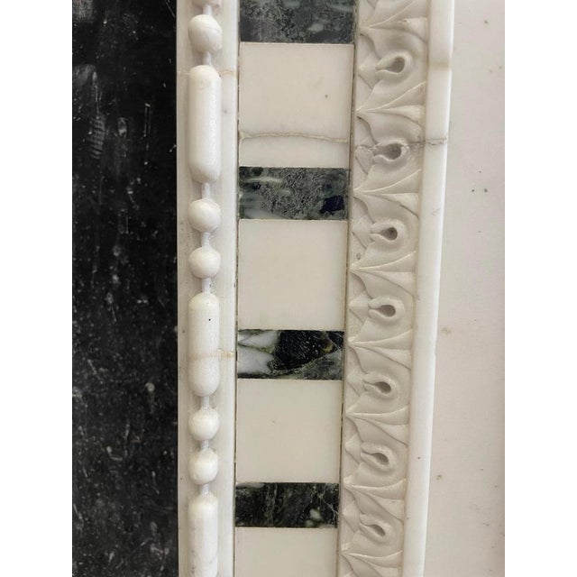 19th Century George III Carrara and Verde Marble Chimne For Sale - Image 3 of 10