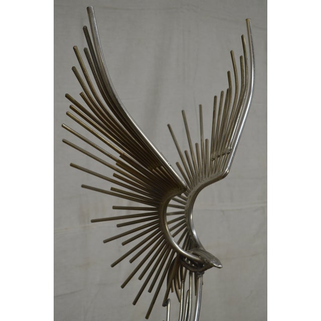 Curtis Jere Large Chromed Metal Birds in Flight Sculpture (B) Chairish