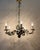 Italian Florentine Tole Flower Chandelier in Gilt Iron, 1950 For Sale - Image 16 of 18