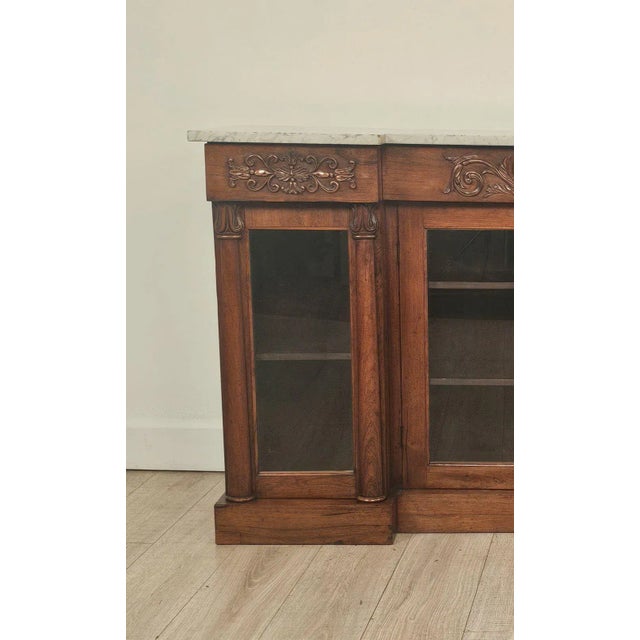 Traditional English Late Regency Period Rosewood Breakfront Cabinet, Circa 1830 For Sale - Image 3 of 8