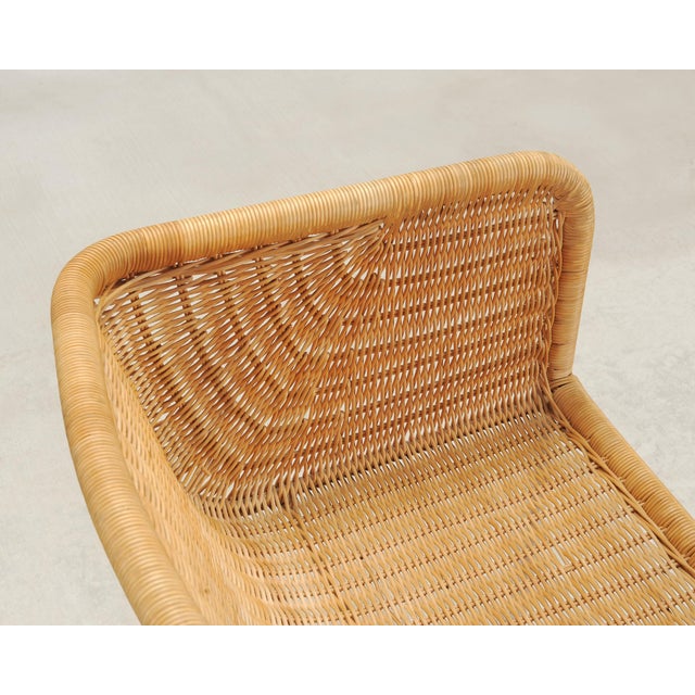 Set of Nine Harvey Probber D43 Rattan Wicker Cantilever Chairs For Sale - Image 9 of 18