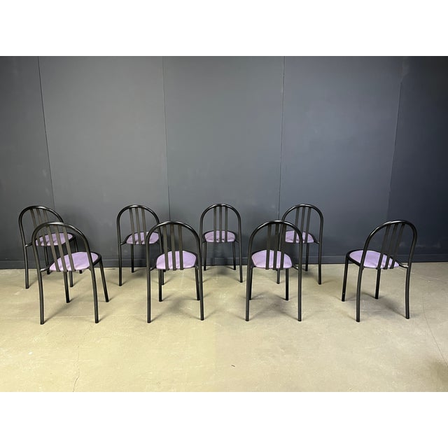 Metal NR 222 Chairs by Robert Mallet-Stevens, 1980s, Set of 6 For Sale - Image 7 of 11