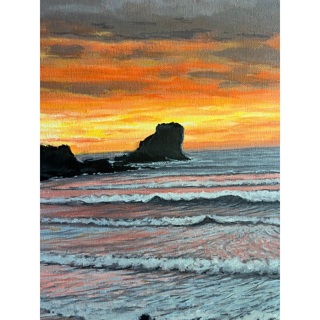 2020s Pacifica Sunset Origenal Painting by Steve Schaaf For Sale - Image 5 of 8