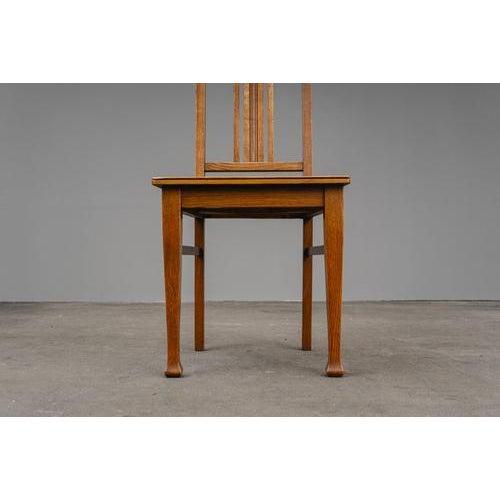 Art Nouveau Chairs in Oak, Set of 4 For Sale - Image 15 of 18