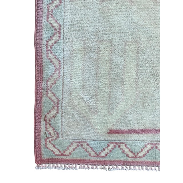 Vintage Turkish Hand Knotted Wool Rug 6’9” X 9’7” For Sale - Image 4 of 6