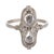 Traditional 1910s Edwardian Rose Cut Diamond 14k White Gold Ring, Size 7.25 For Sale - Image 3 of 5