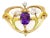 1910s Art Nouveau Amethyst, Pearl & Enamel Brooch, Watch Pin, 14k For Sale