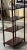 Brown Vintage Faux Bamboo Chinoiserie Mahogany Brass Capped Etagere Shelf Unit For Sale - Image 8 of 8