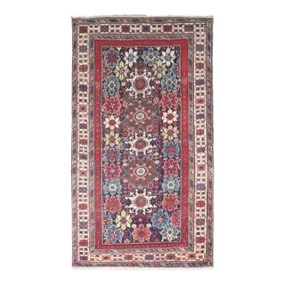 Snowflake Antique Leshghi Caucasian Rug rug no.j3916 For Sale
