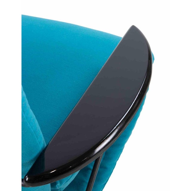 Italian Chaise Longue in Painted Metal and Padded Fabric, 1970s For Sale - Image 8 of 11