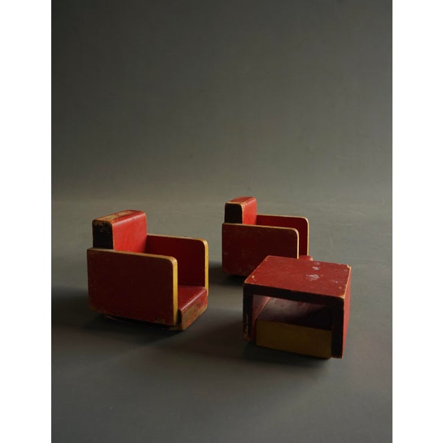 Vintage Toy Furniture by Ko Verzuu for Ado, 1930s, Set of 3 For Sale - Image 16 of 18