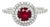 Tiffany & Co., Soleste Ruby and Diamond Ring Platinum, Size 6 For Sale