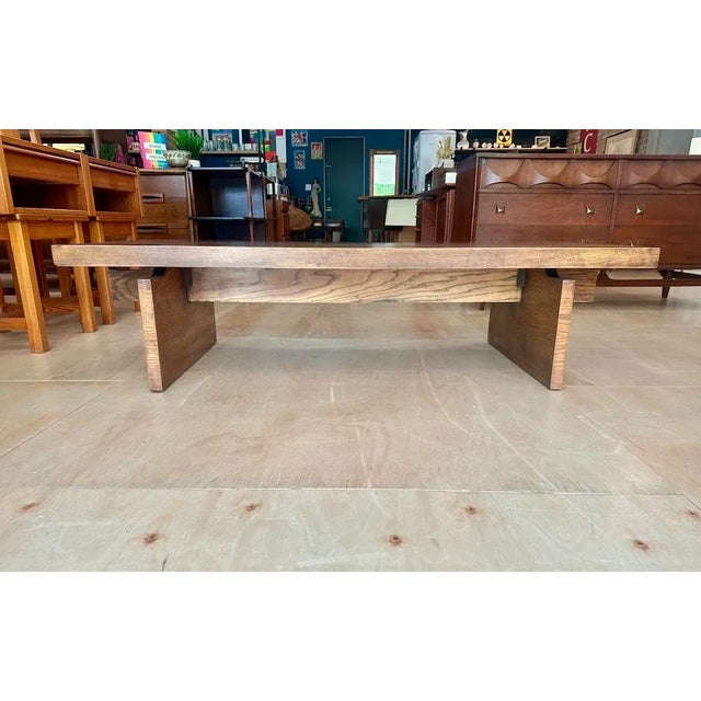 Mid-Century Modern Arts & Crafts Inspired Midcentury Bench / Coffee Table by Lane For Sale - Image 3 of 7