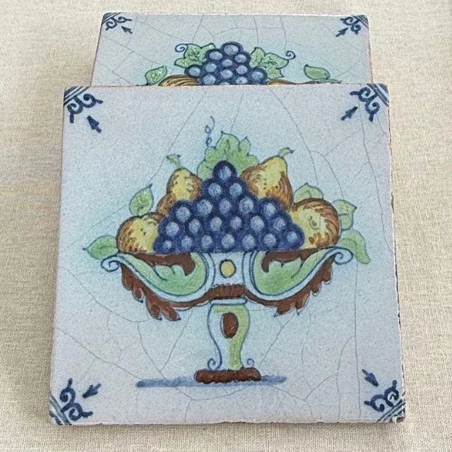 Ceramic 19th Century, Delft Hand-Painted Wall Tiles, Set of Four For Sale - Image 7 of 9