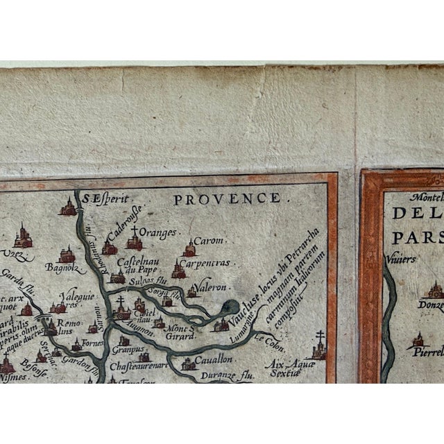 17th Century Hand-Colored Atlas Map of Gallia Narbonensis by Abraham Ortelius, 1600 For Sale - Image 5 of 18
