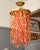 Italian Vistosi Orange Modernist Murano Glass Chandelier, 1980s For Sale - Image 3 of 10