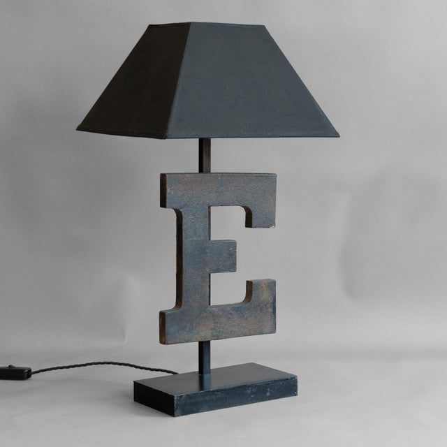 Cast Iron E Table Lamp, 1890s For Sale - Image 9 of 9