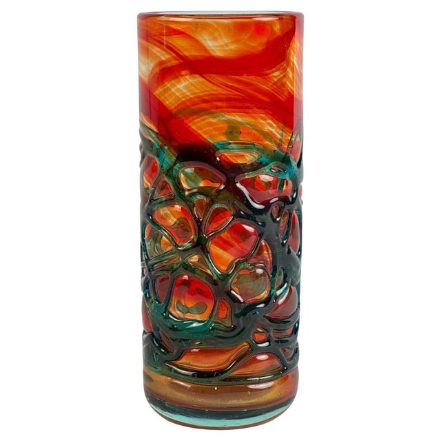Vintage Art Glass Vase from Mdina, 1980s For Sale - Image 10 of 10