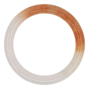 Ice Lavender & Orange Solid Jade Bangle Bracelet