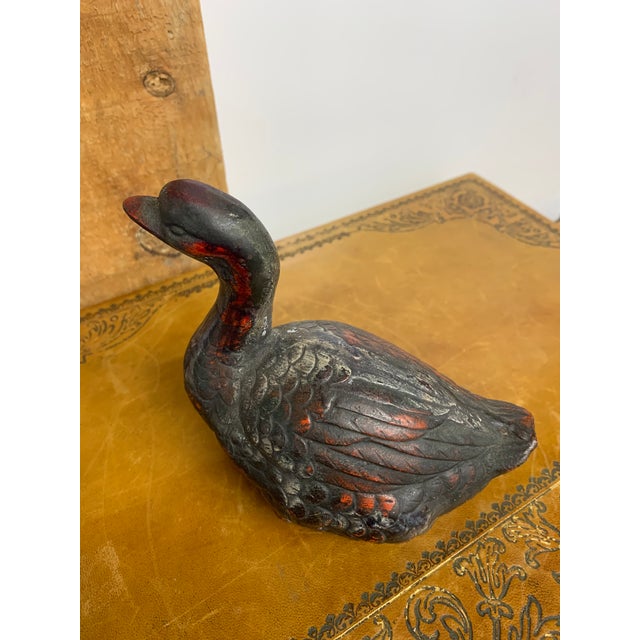 Vintage Mid 20th Century Japanese Metal Goose For Sale In Dallas - Image 6 of 7