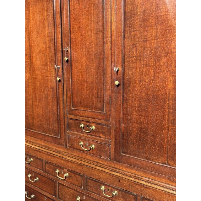 18th Century George Iii Period Oak Housekeepers Cupboard, 1790 For Sale - Image 6 of 13