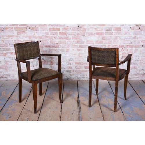 French Art Deco Chairs in Beech by Jules Leleu, 1930s, Set of 2 For Sale - Image 3 of 15