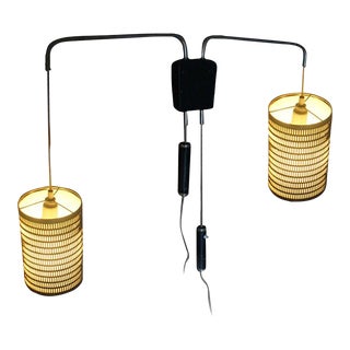 1950s Wall-Mounted Adjustable Double Lights For Sale