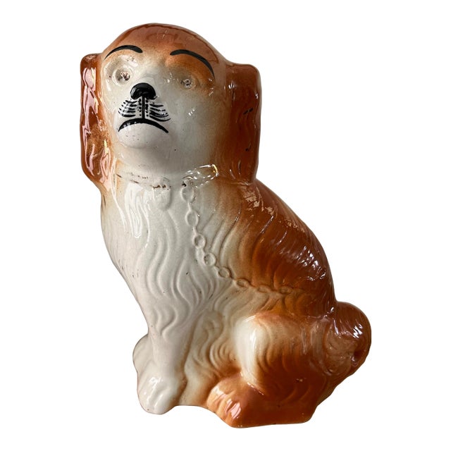 Early 1900s Staffordshire Spaniel Figurine by Sadler China, England For Sale