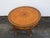 French Inlay Round Coffee Table With Brass Apron 6349 For Sale - Image 9 of 11