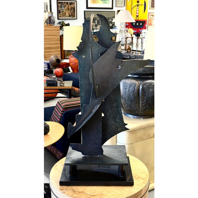 1991 Daniel Stolpe Abstract Iron Sculpture For Sale - Image 10 of 18