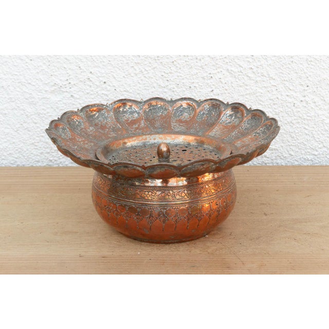 Late 19th Century Antique Ikebana Copper Flower Vessel For Sale - Image 5 of 8