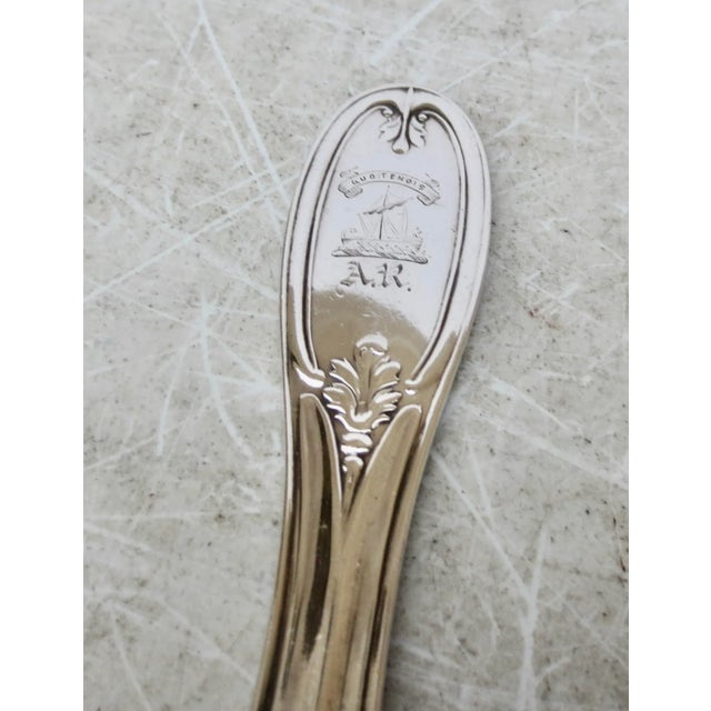 Traditional Silver Butter Spreader Circa 1860 For Sale - Image 3 of 5