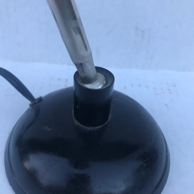 Mid-Century Modern Contemporary Adjustable Black Metal Desk Lamp For Sale - Image 3 of 14