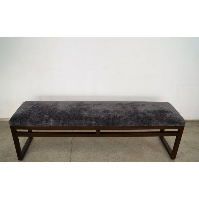 Baker Furniture Company 2000’s Postmodern Sled Bench in Chenille For Sale - Image 4 of 12