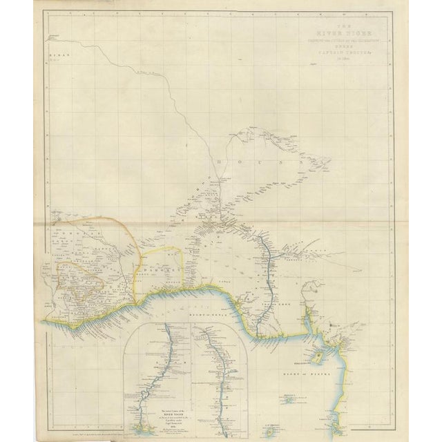 Antique Niger River Map, Arrowsmith, British Expedition Under Trotter, 1855 For Sale - Image 10 of 11