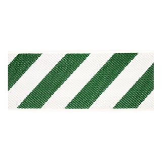 Schumacher Airmail Ii Indoor/Outdoor Tape, Green & Ivory For Sale