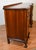 English 1930s Antique Mahogany Sideboard Server With Bookmatched Veneer and Claw Feet For Sale - Image 3 of 18