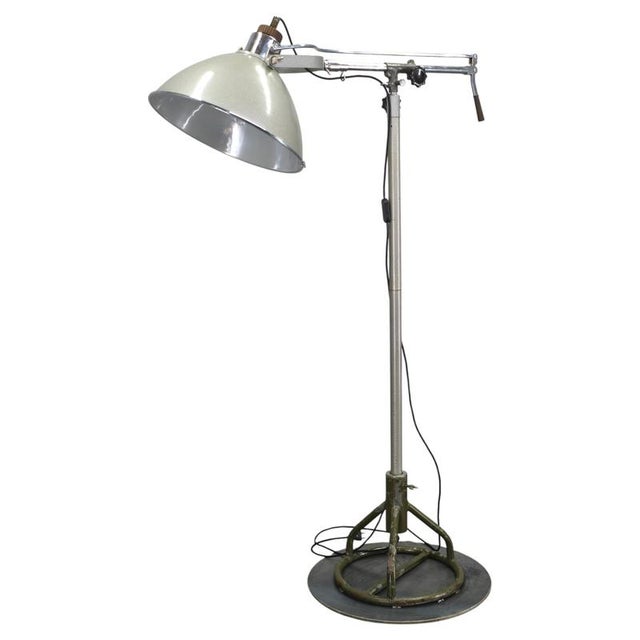 Industrial Czech Surgical Floor Lamp from Military Hospital, 1950s For Sale - Image 18 of 18