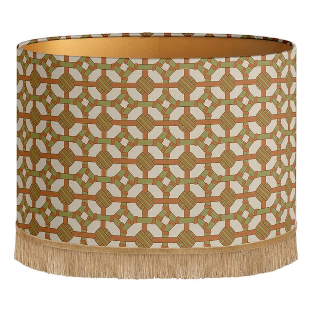Palais Lampshade Coco Fern & Caramel For Sale